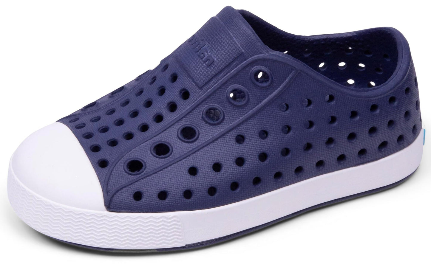 Native Shoes Unisex-Kids Jefferson Sneakers, Regatta Blue/Shell White, 4 Big Kid