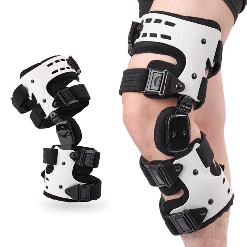 JorWystia OA Unloader Knee Brace, Support for Arthritis Pain, Osteoarthritis and Bone on Bone Knee Joint Pain, OA Knee Brace Adjustable Metal Medial & Lateral Knee Support