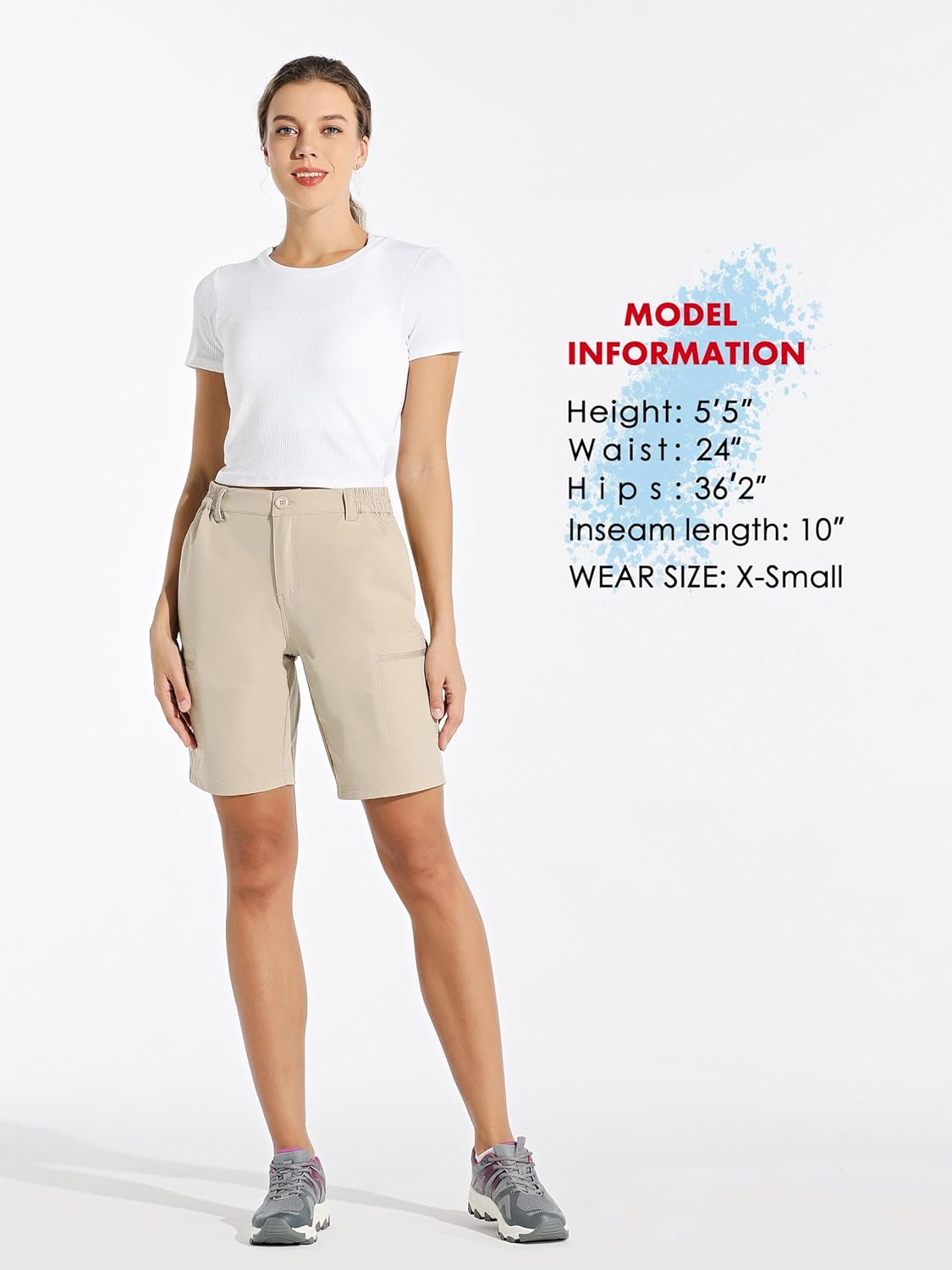 Willit Women's Hiking Cargo Shorts - Quick Dry Stretch Fabric for Active Summer Adventures | 10" Length