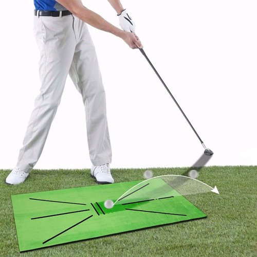 Golf Hitting Mat, Golf Practice Mat Outdoor Indoor for Training Chipping Show Swing Path, Feedback Detection Batting, 24"x12" Artificial Dual Turf Golf Mat with Tees for Training, Driving