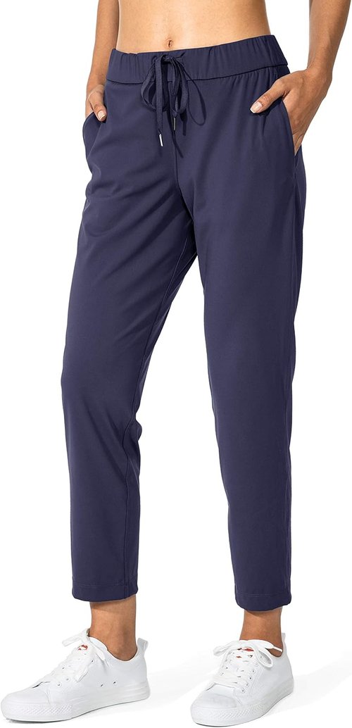 G Gradual Women's 7/8 Stretch Ankle Sweatpants - Deep Pockets for Golf, Athletic, and Lounge Wear