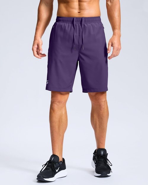 G Gradual Men's Athletic Running Shorts - Quick Dry Workout Shorts with Zipper Pockets | 7"/5"/9" Sizes