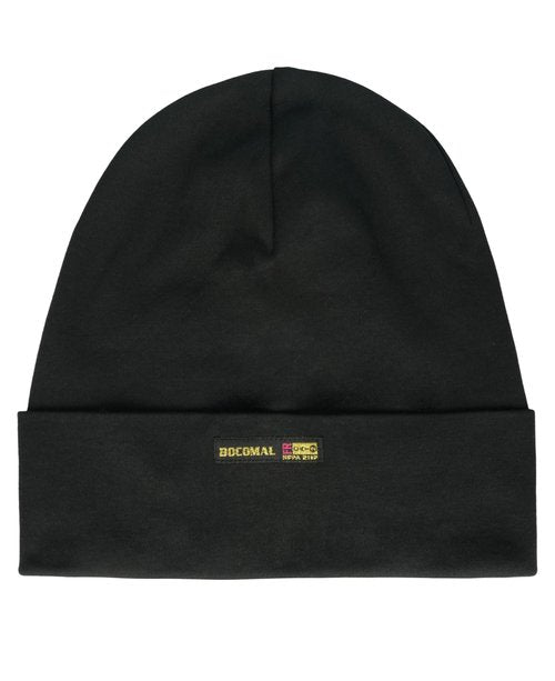 BOCOMAL FR Beanie Adjustable Cap 7oz Cotton Flame Resistant Head Covering Welding Hat Arc Rated NFPA2112 CAT2 One Size Black