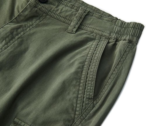 FOURSTEEDS Women's Cargo Capris - Mid Rise, Elastic Waist, Multi-Pocket Tactical Pants | Perfect for Hiking