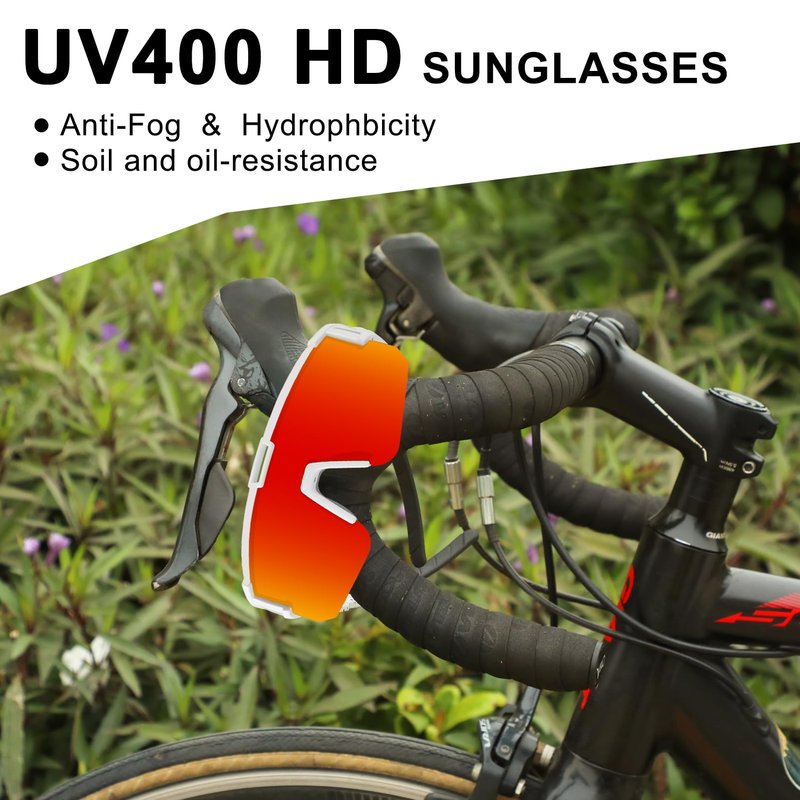 BangLong Sports Cycling Sunglasses for Adults and Youth - UV Protection Wrap Around Sunglasses for Running Biking Baseball Golf
