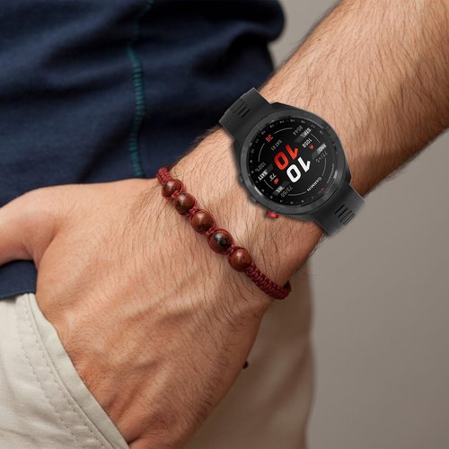 AWADUO Compatible with Garmin Approach S70 42mm Bands, 20mm Replacement Silicone Wrist Watch Band Strap, Soft And Durable for Men and Women(Black)