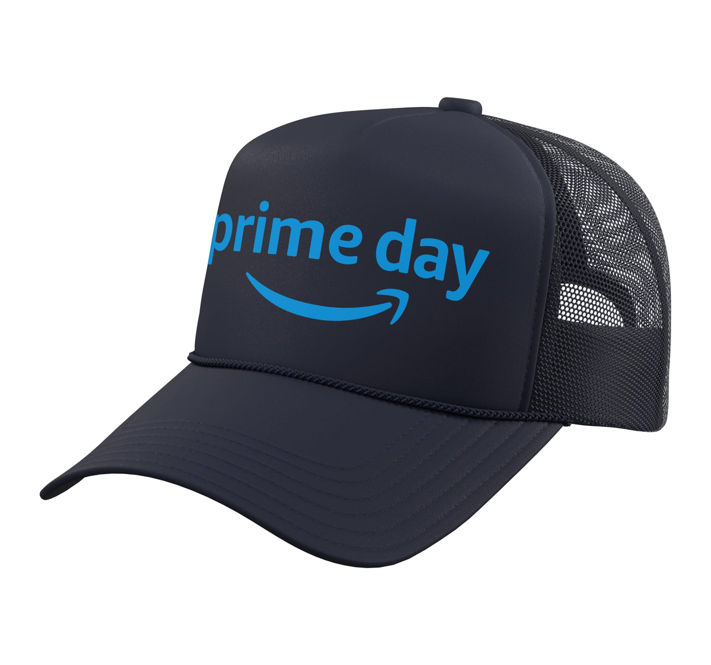 Prime Trucker Hat with Adjustable Mesh Back, Navy Blue