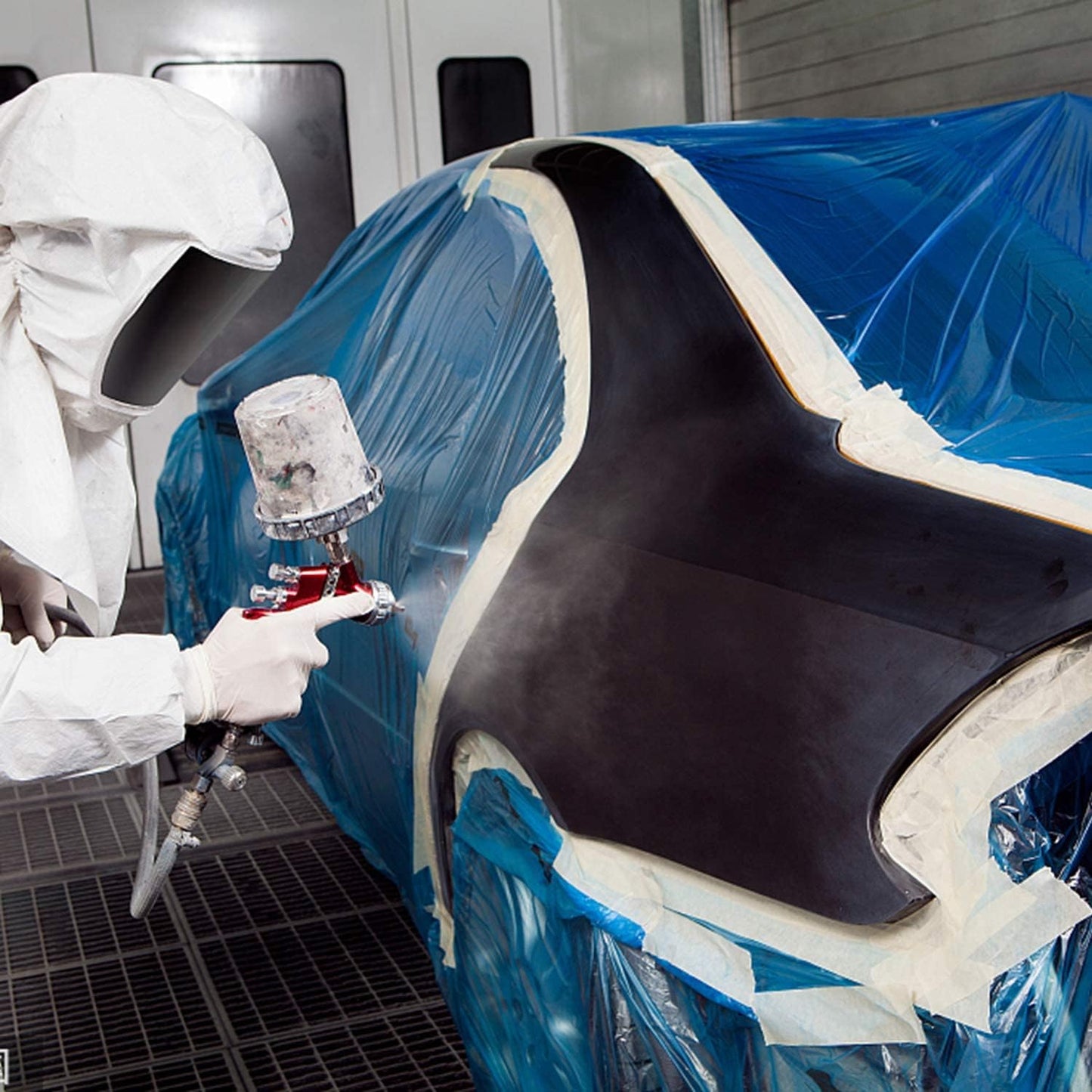 JANYUN 100Pcs Paint Filter, 190 Micron Resin Filter Disposable Paint Strainers for Automotive Spray Paint, Art Painting Cooking Oil Filter with Cone Silicone Funnel Filter