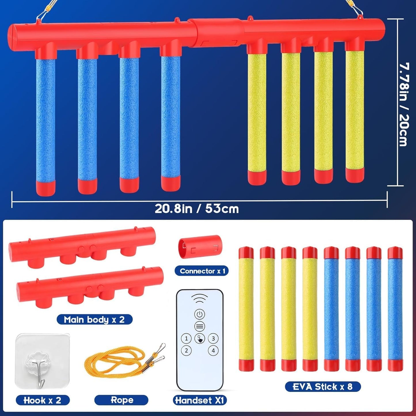 Reflex Sticks - Reaction Time Training Game for Kids & Adults | Adjustable Speeds for Hand-Eye Coordination