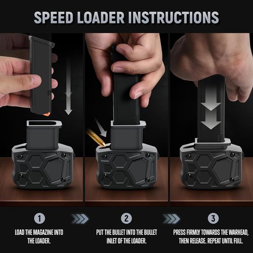 Glock Magazine Speed Loader - Rapid 9mm/.40SW Loader for Glock Models 17-47 | Efficient & Quick Loading