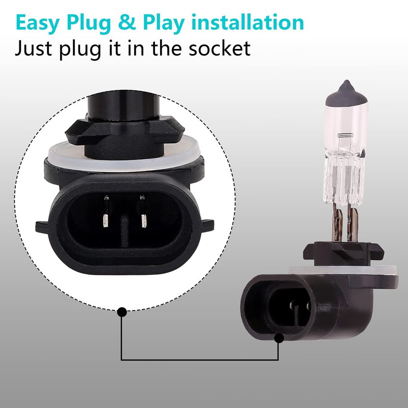 10L0L Golf Cart Halogen Headlight Bulb 37W 12V Light Bulb 886 for Club Car DS 1999-up & Precedent 2004-up, EZGO 1994-up Super Bright 2 PCS OEM# 101988101 74004-G01