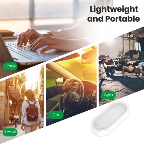 Compatible with PLAUD Note Pin Charger, 2 Pin Magnetic Charging Stand Charging Base for PLAUD NotePin Voice Recorder (White)