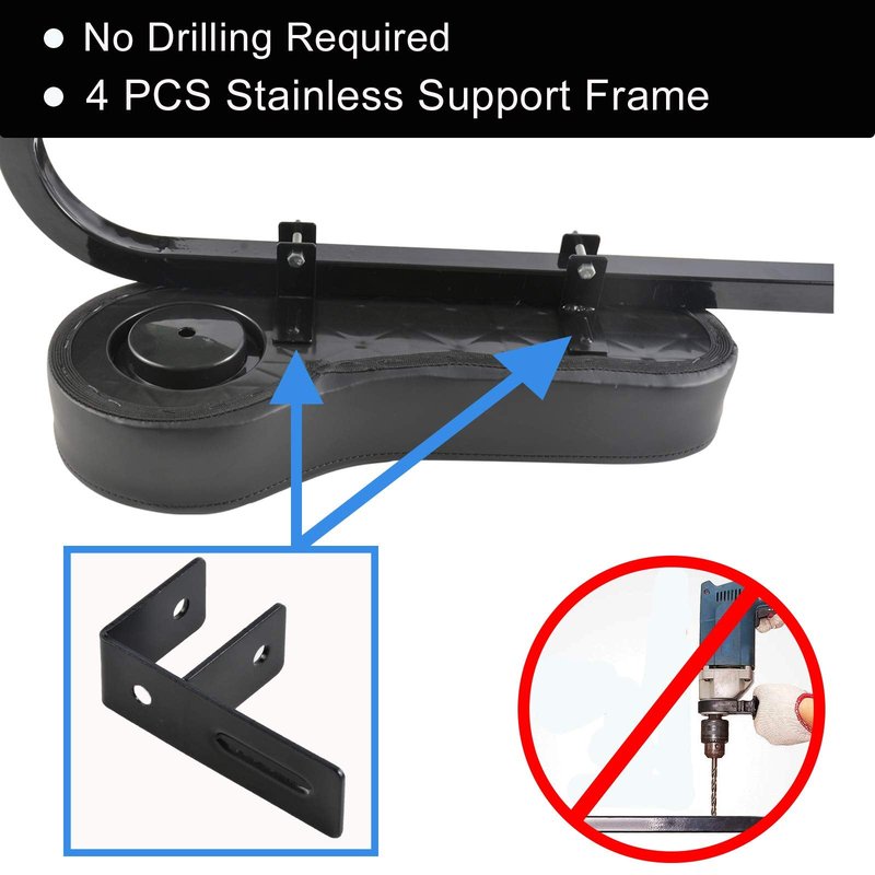 Roykaw Golf Cart Armrest Support Frame - No Drilling Required/Fit for 1.0 inch Square Frame