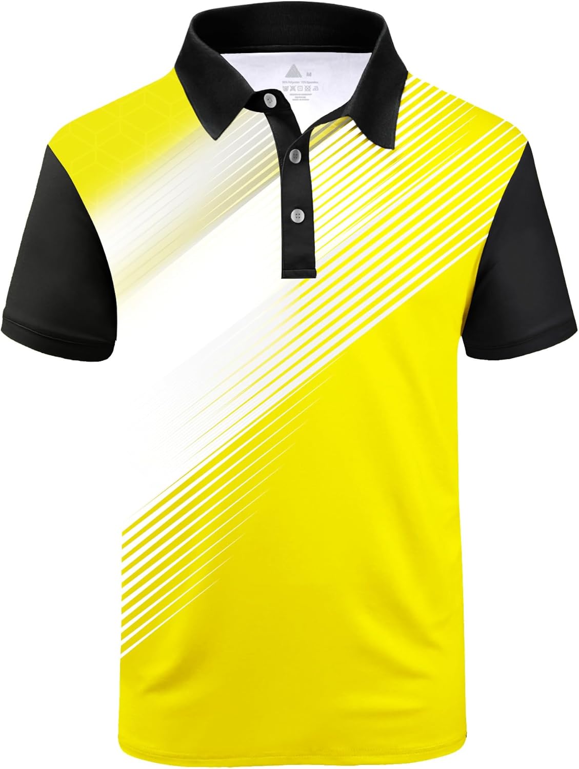 ZITY Men's Golf Polo Shirt - Short Sleeve Moisture-Wicking Performance Print | Casual Collared Tee
