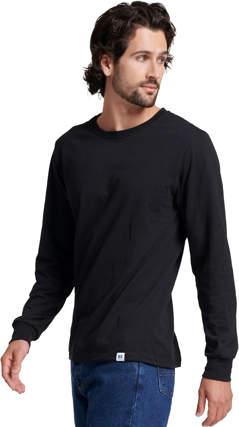 Russell Athletic Men's Dri-Power Long Sleeve Tee - Moisture Wicking & Odor Protection | UPF 30+