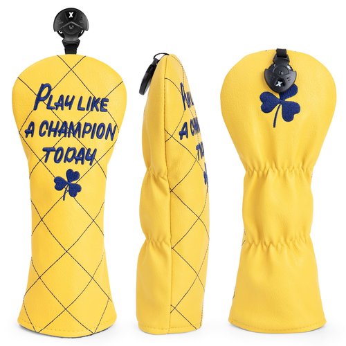 Golf Headcovers Play Like A Champion Today Golf Club Head Covers Advanced Embroidery Premium Leather Driver Headcovers Fairway Wood Covers Hybrid Cover Golf Mallet Putter Cover(for Fairway(1pcs))