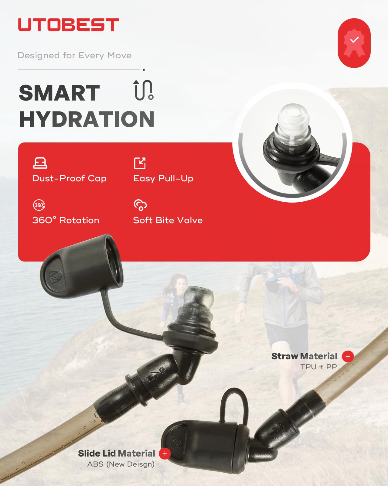 UTOBEST Hydration Bladder 2L Water Bladder for Hiking Backpack