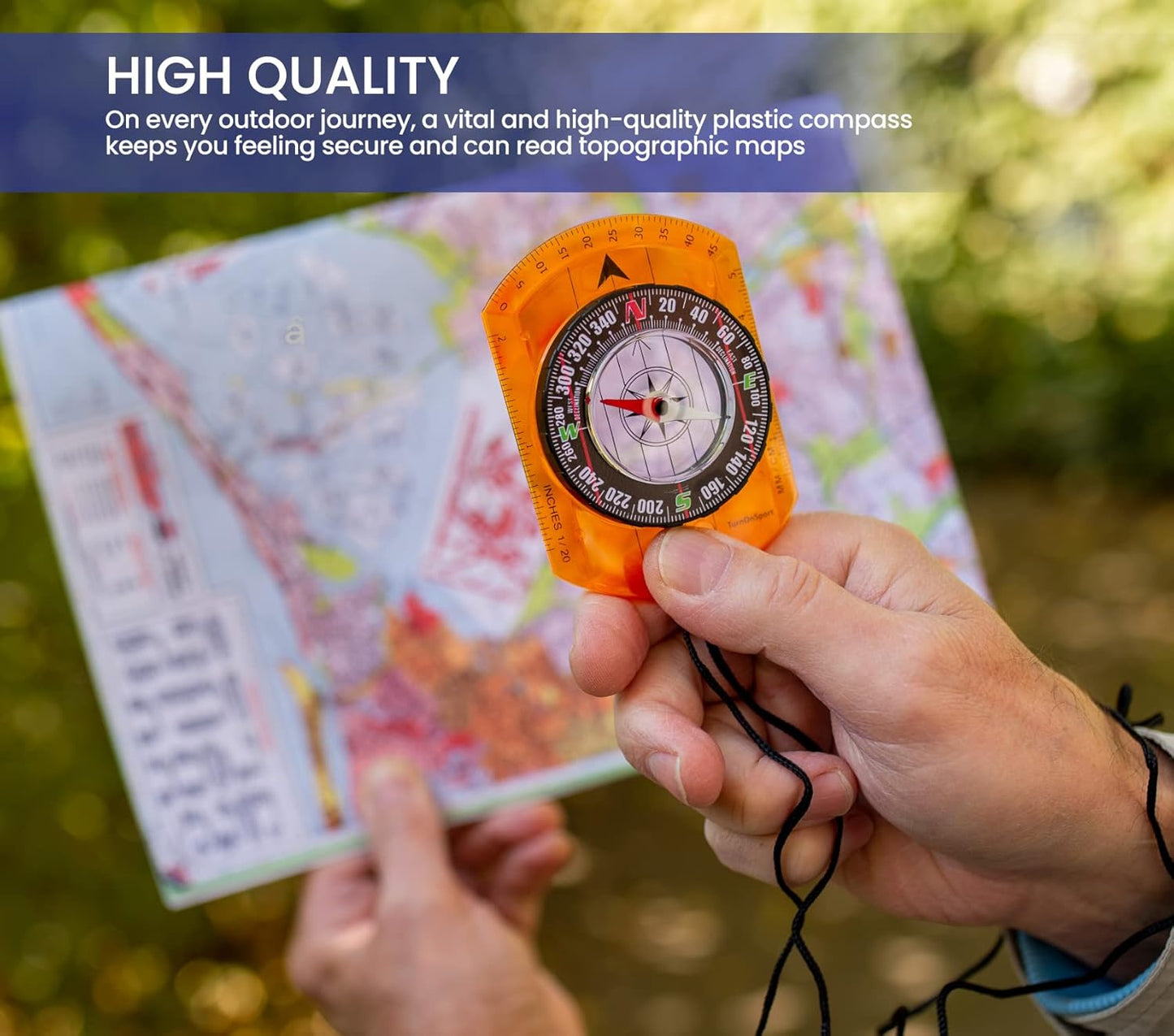 Orienteering Compass - Advanced Scout Compass for Hiking & Camping | Durable Baseplate for Kids