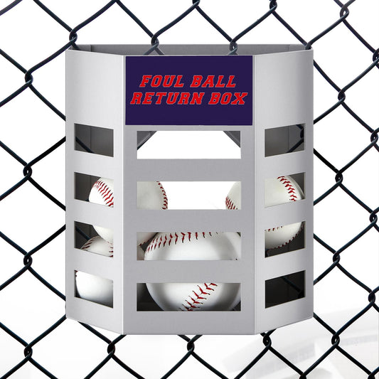 Yaocom 1 Pcs Baseball Foul Ball Return Box for Chain Link Fence, Softball Field Ball Retrieval Station, Metal Training Equipment for Batting Practice, Outdoor Dugout Accessory 9.8 x 4.9 x 8.8 Inch