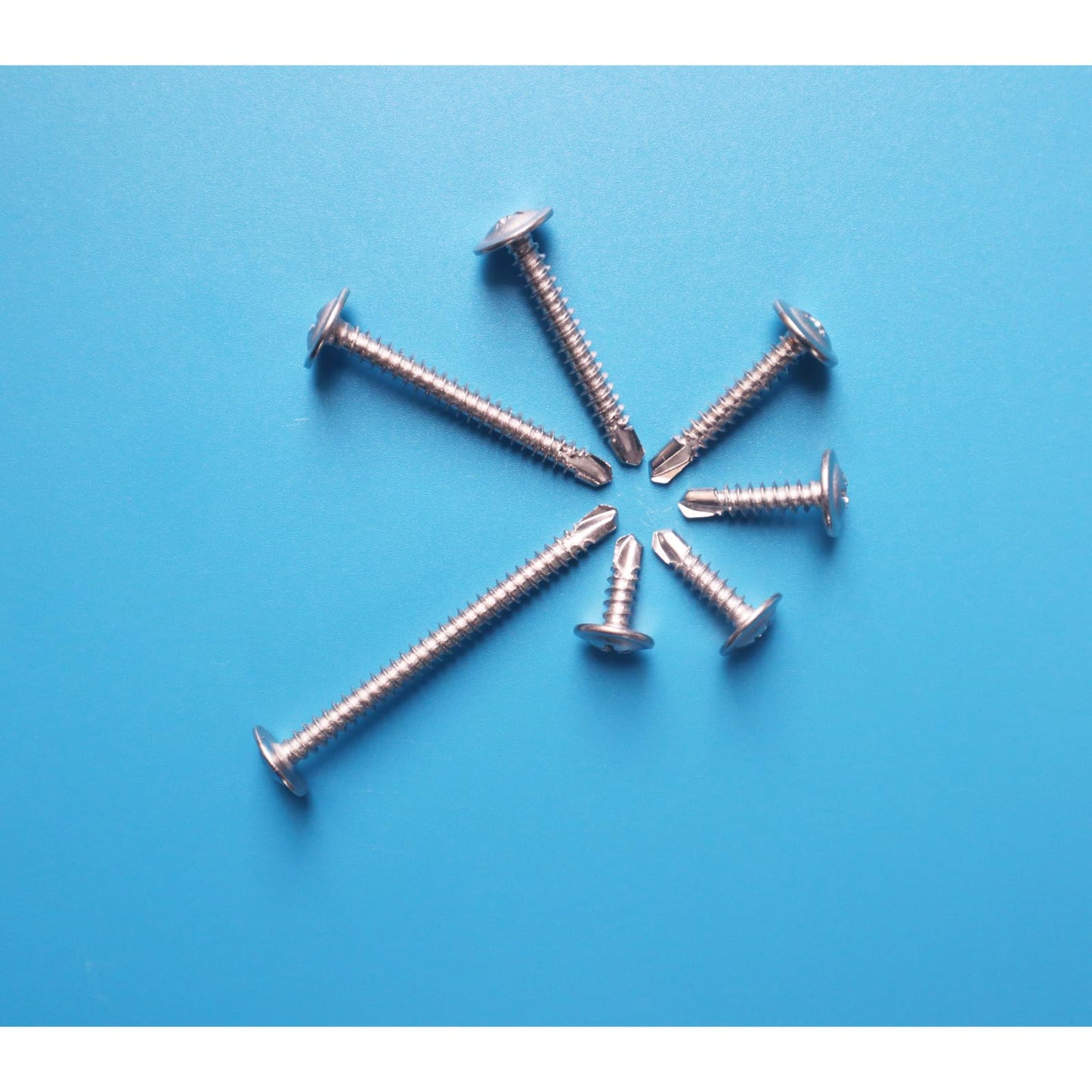 #8 x 1/2" Sheet Metal Screws，410 Stainless Steel Modified Truss Head Fast Self Tapping Screws, Phillips Drive Self Drilling Screws for Metal Plastic & Wood (250 Pack)