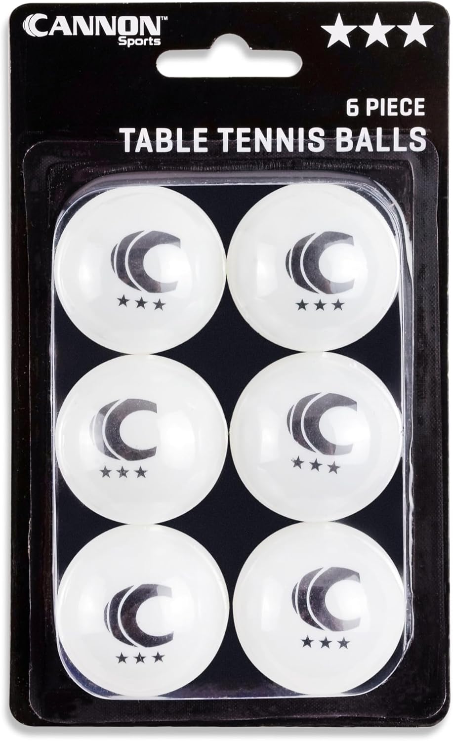 Cannon Sports 3-Star Table Tennis Balls - Professional Quality for Indoor & Outdoor Play - Ideal for Competition & Casual Games