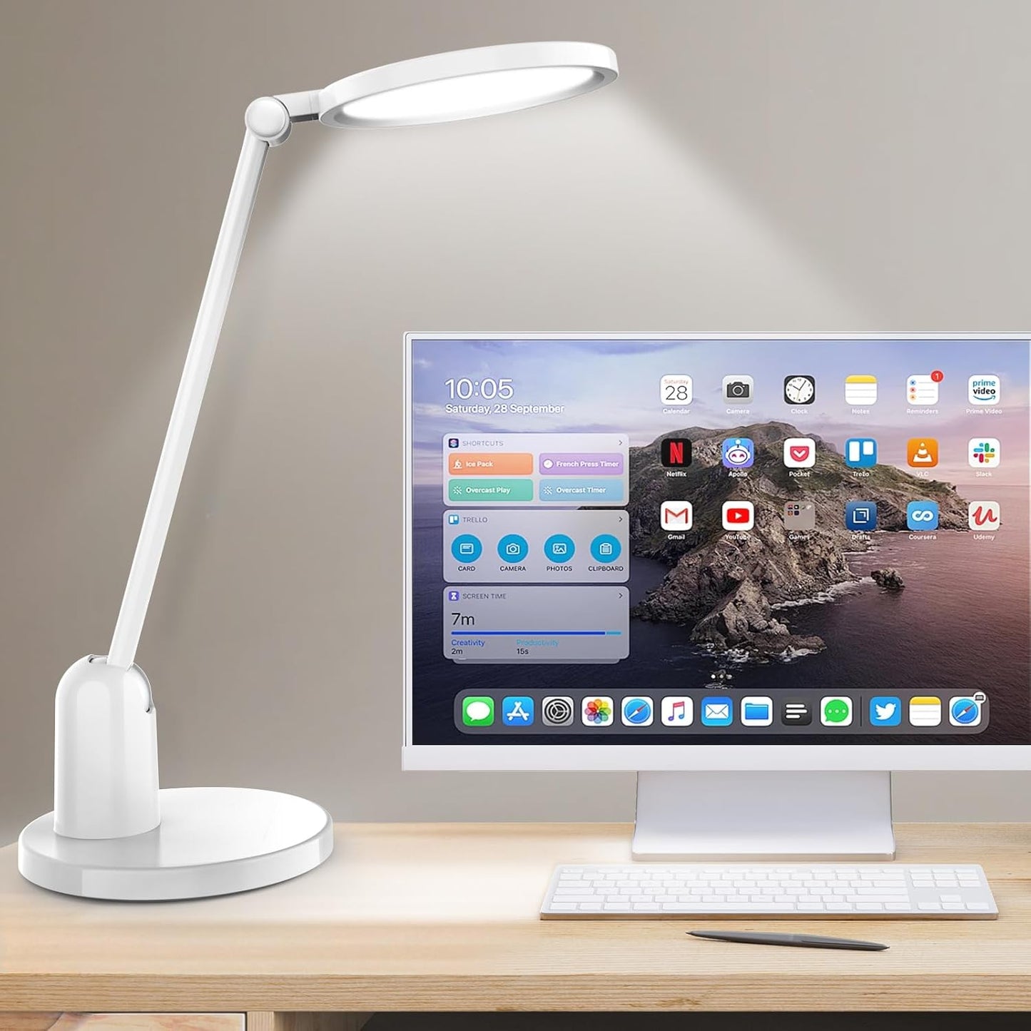 Ultra Bright Dimmable Desk Lamp for Home Office - 1000LM Eye-Caring Light with Timer & Adjustable 3000K-6000K