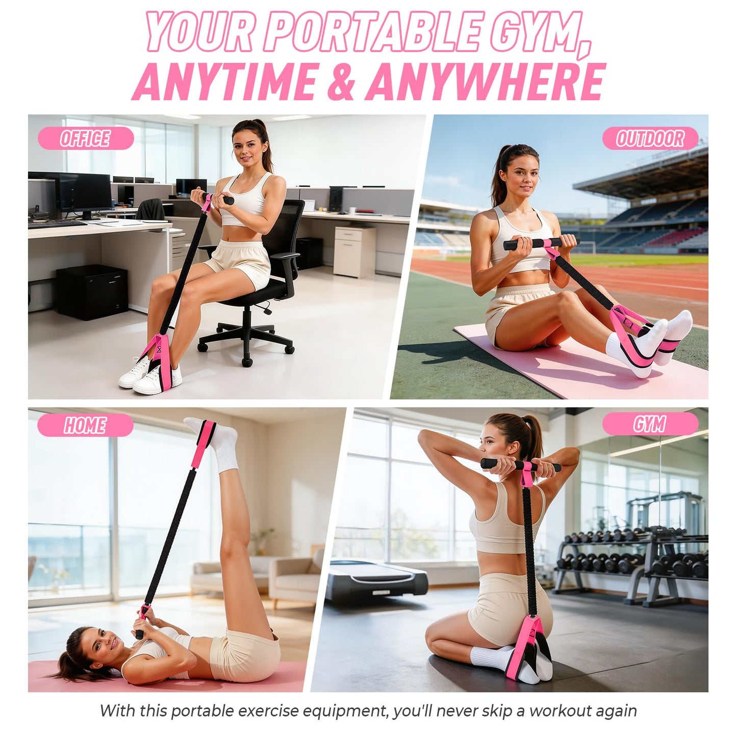 NTIUYOT Pedal Resistance Band with Handle, Upgraded Durable Thickened Latex Tubes and Soft Foam Fabric Foot Pedal, Sit Up Exercise Equipment for Abdomen, Waist, Arm, Core/ABS, Leg, Physical Therapy