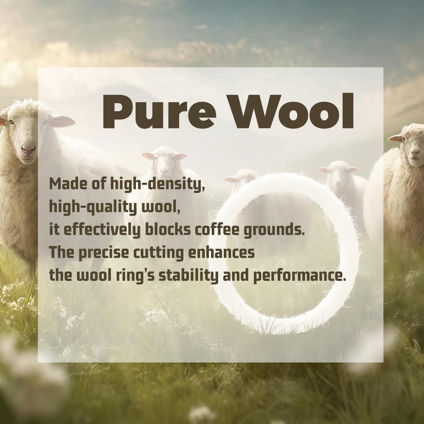 Wool Felt Washer Replacement for Breville Barista Espresso Machine Grinders – Compatible with BES870XL/BES878BTR/BES876BSS/BES840XL/ABES880/BES881/BES810/BES990/BES980 Accessories (6-Pack)