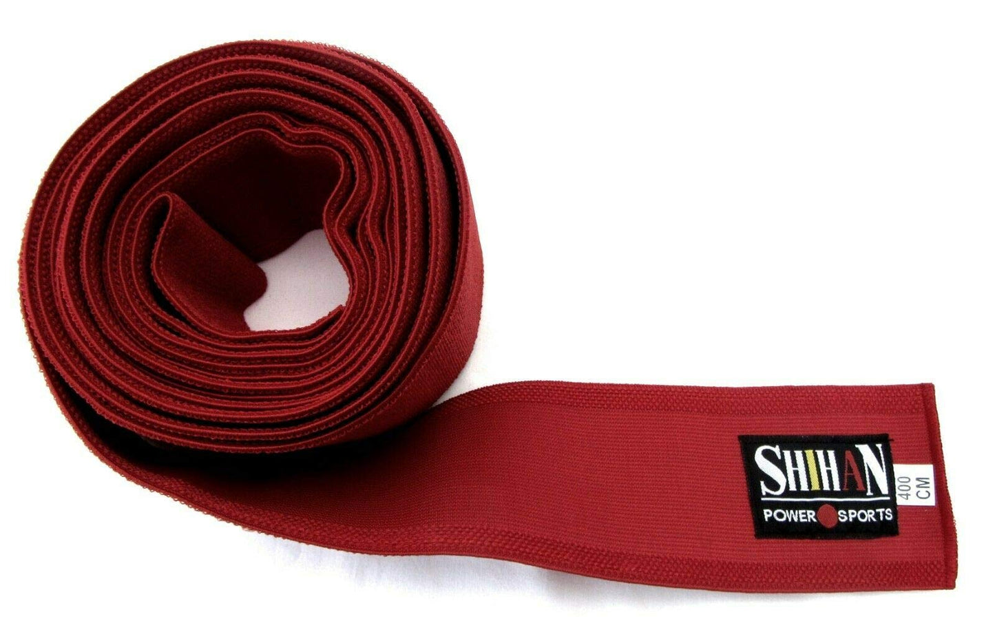 SHIHAN POWER SPORTS OBI Belt Stretchy Elasticated- Flexi 'AKA-RED ' OBI Belt Iaido- Kendo, Aikido RED Belt Takashi Japan Signature Range - 400cm x 8cm Easy Comfortable Fasten