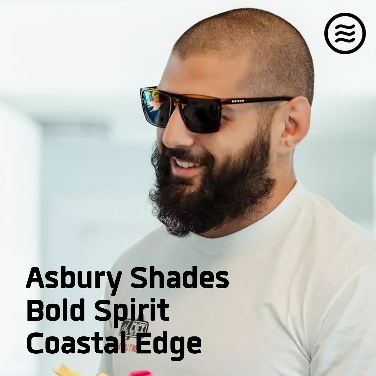 NEVEN Men's Polarized Sunglasses - Chic Rectangular Glasses - UV Protection Glasses for Coastal Activities.