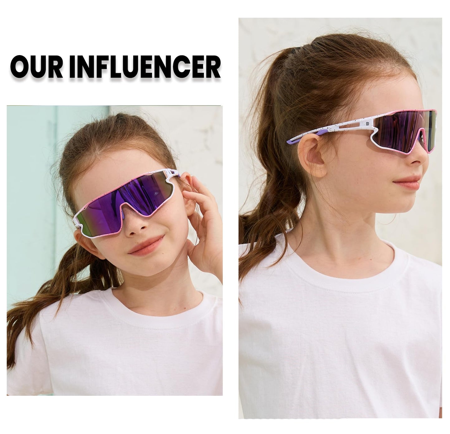 DUCO Kids Youth Baseball Sunglasses for Boys Girls Age 8-16 Polarized UV400 Protection Sports Cycling Glasses DK268