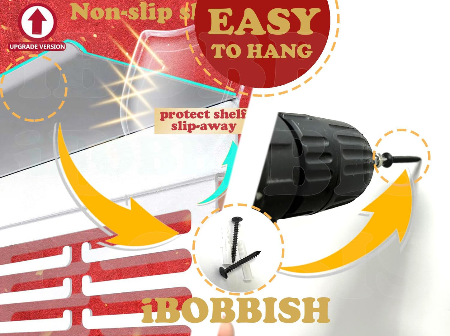 iBobbish Non-Slip White Medal Hanger Display Trophy Shelf,Medal Hanger Display For Wall,Race Medal Display Upgraded Medal Holder Display For gymanstics,race,soccer,swim