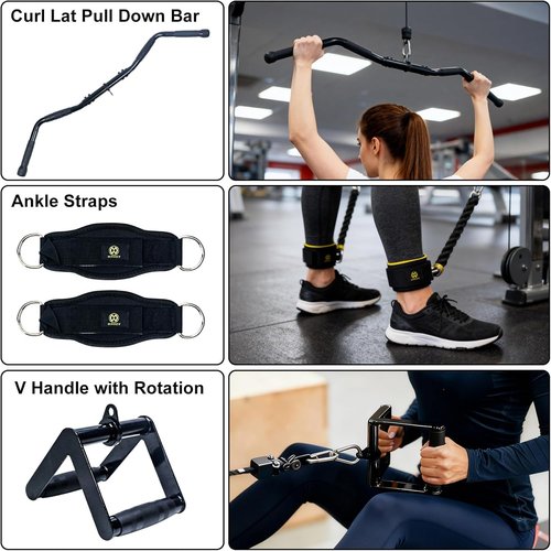 LAT Pulldown Attachments - Premium Cable Machine Accessories for Home Gym Workouts