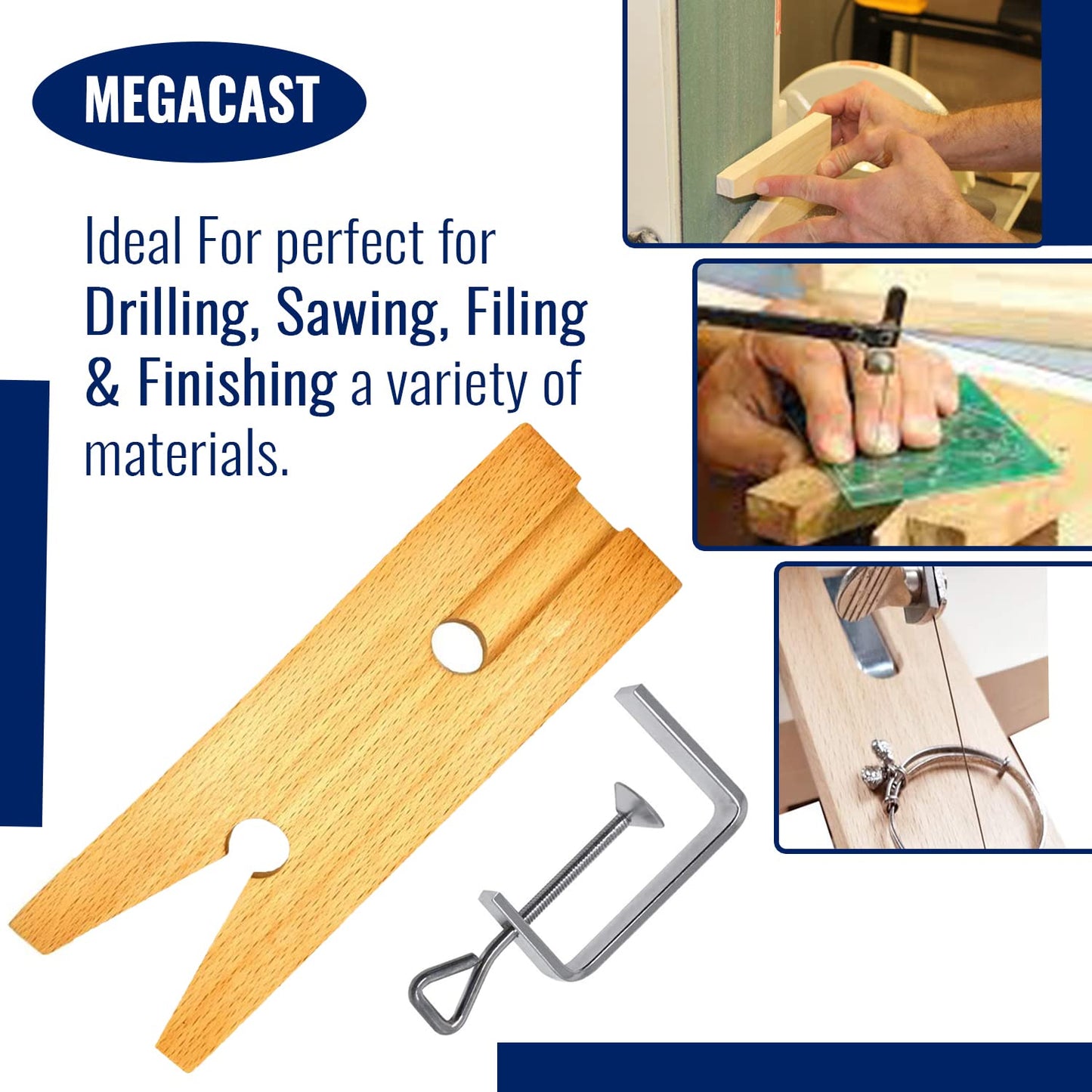 Megacast V-Slot C-Clamp Bench Pin Clamp Mount On Table Workbench Jewelers Tool