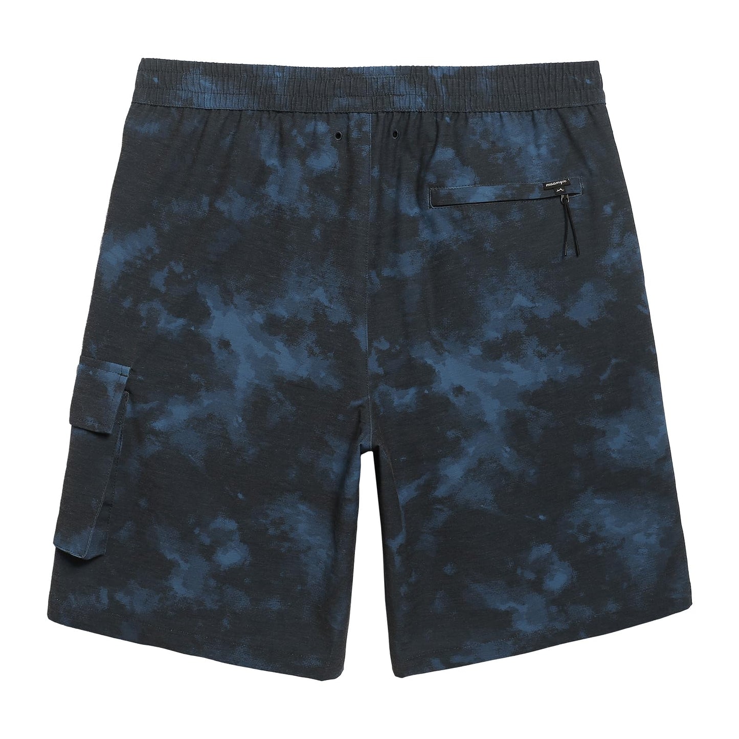 maamgic Mens Swim Trunks with Compression Liner 9 inch Quick Dry Men Bathing Suit Stretch Board Shorts Blue-Black