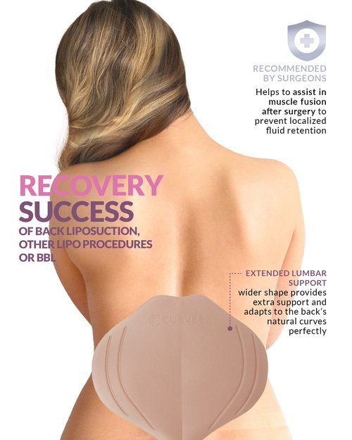 CURVEEZ Lipo Lumbar Molder Back Board, Essential Post Surgery Supplies for Lipo, BBL & Tummy Tuck Recovery, Compression Board