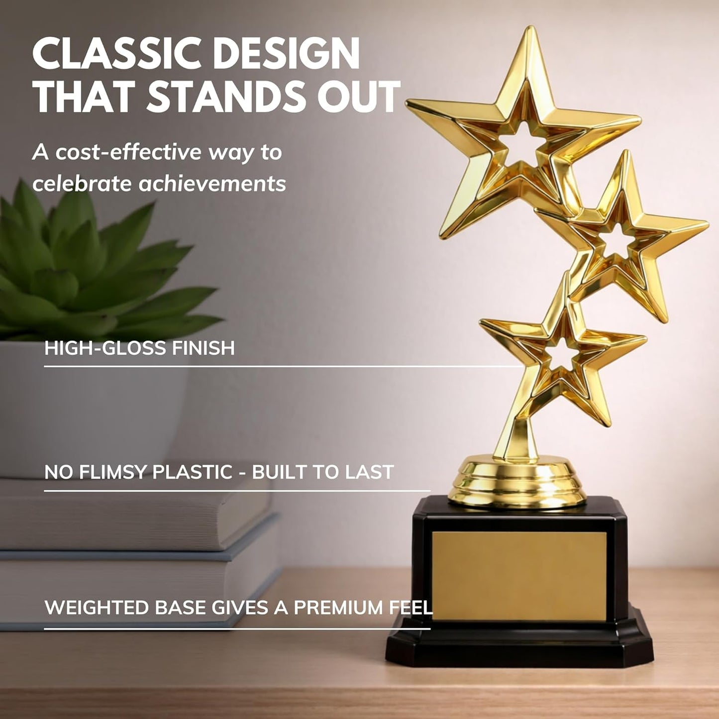 Trophy Outlet - 8-Inch Star Trophy Award - Custom Engraved Recognition for Kids & Adults