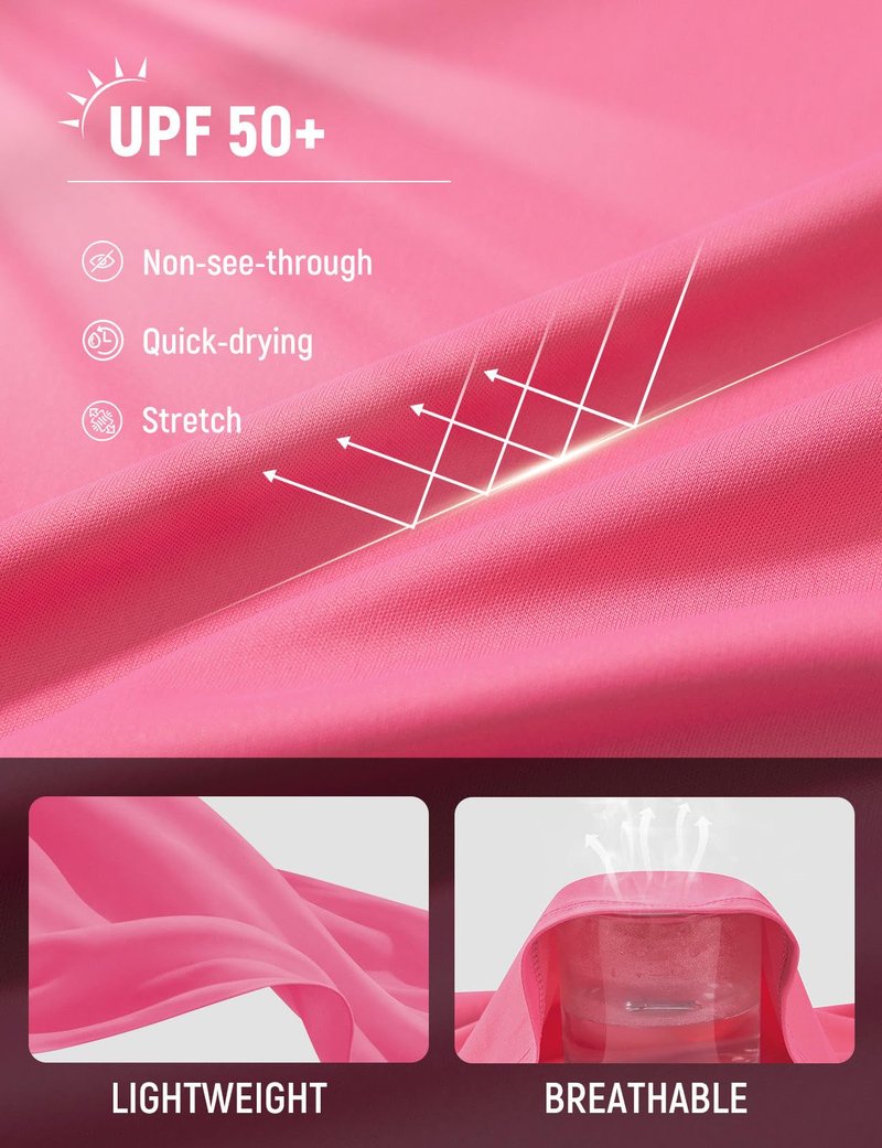 baleaf Women Athletic Tops Sleeveless Workout Tank Tops Tennis Running Yoga Gym Lightweight Quick Dry Split Back Loose Fit UPF 50+ Pink M