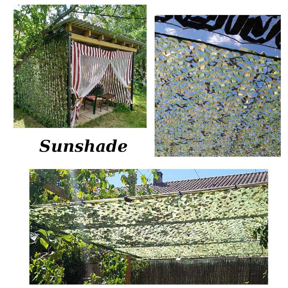 Yeacool Camo Netting 10x10 Mesh Camouflage Netting Military Surplus Hunting Blind Net for Military Theme Party Decor Sunshade Backdrop Car Cover Camping Shooting (Woodland Camo, 10ftx10ft, 3m*3m)