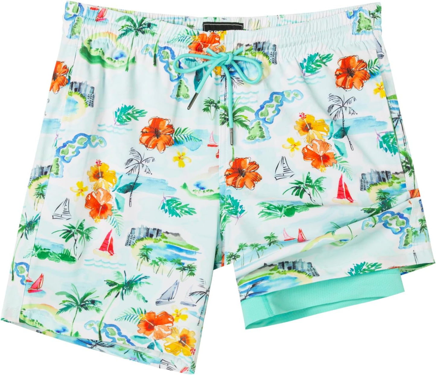 SURF CUZ Men's Swim Trunks - Quick-Dry 7" Compression Liner Shorts | Stretchy & Comfortable