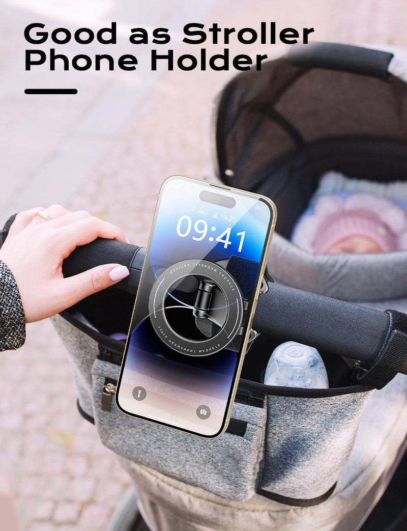 TAZENI Fit Magsafe Water Bottle Gym Stroller Phone Holder Strap Magnetic Phone Holder for Stroller Gym Accessories for Stanley Owala Yeti Hydrojug 10-60oz Tumbler Adjustable for iPhone & Android