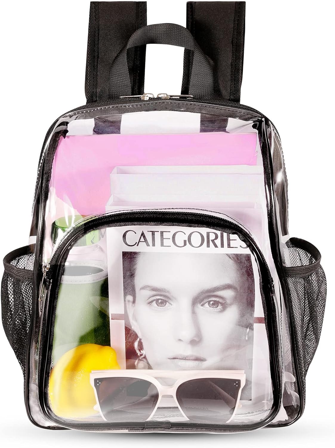 Mildbeer Clear Backpack - Stadium Approved 12x12x6 with 2 Bottle Holders | Ideal for Concerts & Festivals