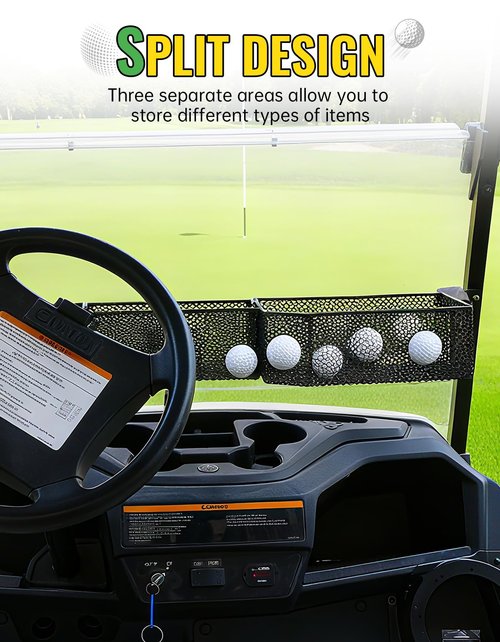 CYOOYC Golf Cart Front Inner Basket for EZGO TXT RVX VALOR Yamaha G29 Drive2 G16-G22 Club Car DS Tempo Modular Mesh Storage Tray Organizer for Extended Space (Yamaha G29 2007-2016)