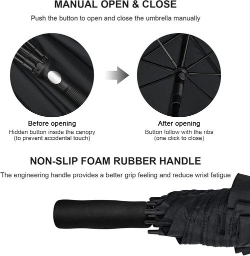 G4Free 80-Inch Oversized Golf Umbrella - Double Canopy Windproof Design for Outdoor Use