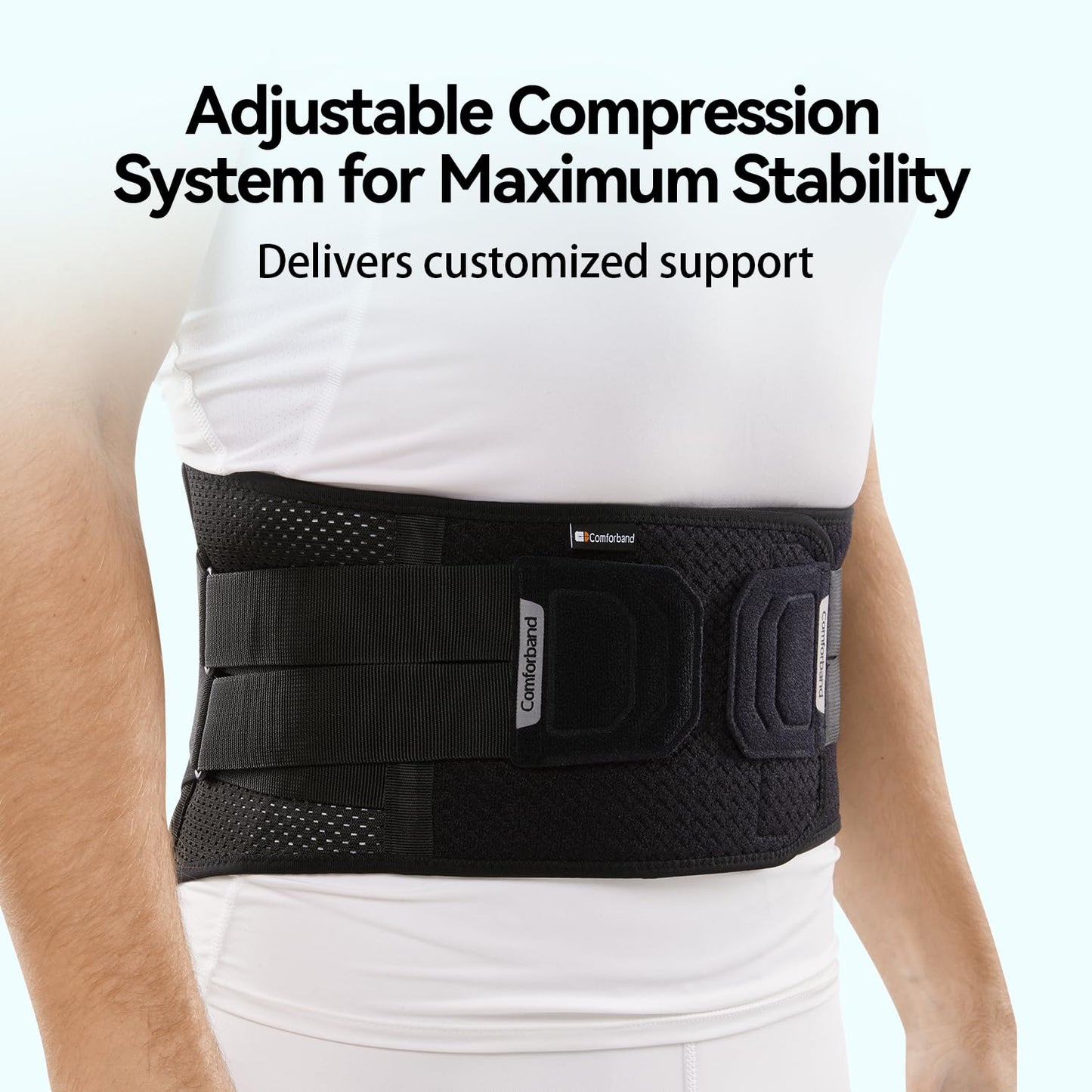 Comforband Double-Cross Comfort Back Support - Premium Back Brace for Lower Back Pain, Muscle Spasm, Strains, Arthritis, Sciatica, Injury Recovery, Rehabilitation (X-Large)