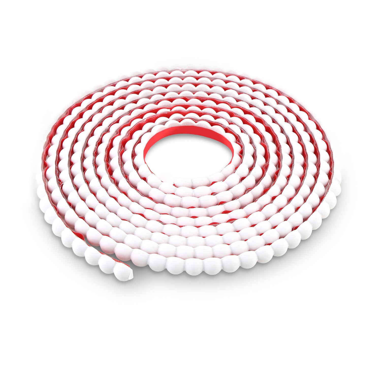 Trimold 118" x 0.39" Peel and Stick Unfinished Beaded Trim - Easy to Paint, Flexible DIY Craft Molding for Mirror Frame, Backsplash, Wall, Door, Cabinet, Dresser, Shelf