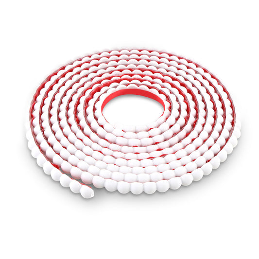 Trimold 118" x 0.39" Peel and Stick Unfinished Beaded Trim - Easy to Paint, Flexible DIY Craft Molding for Mirror Frame, Backsplash, Wall, Door, Cabinet, Dresser, Shelf