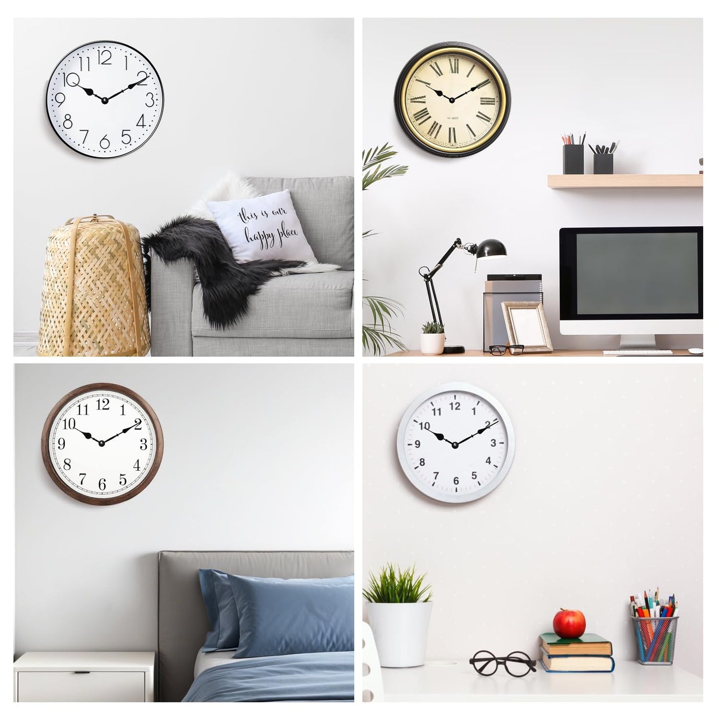 Long Shaft Clock Movement for Wall Quartz Clock Mechanism Replacement Kit with 2 Pairs of Hands Clock DIY Repair Parts Motor Replacemen Shaft Length 20 mm(4/5 Inch)