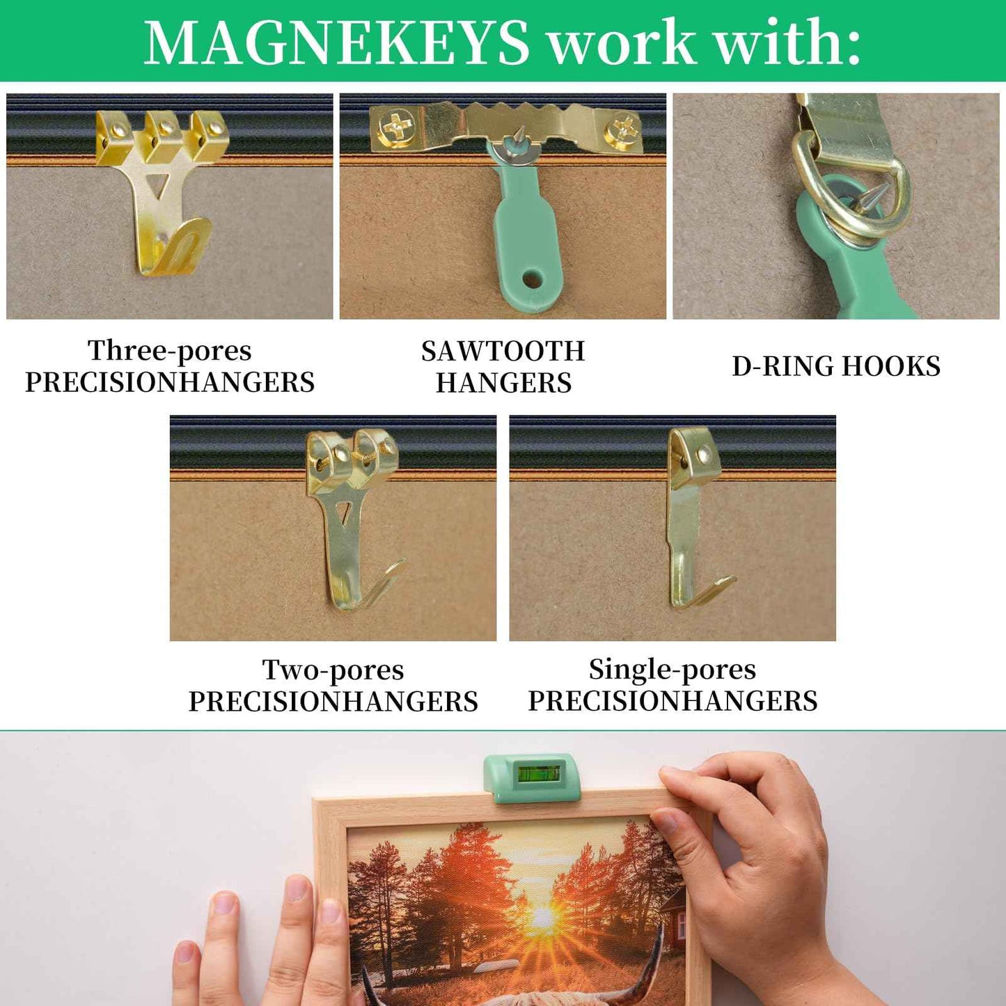 Picture Hanging Tool Kit Picture Hangers Wall Hanging kit Picture Frame Hanger Tool Level Heavy Duty Photo Hanger Wall Hanger Level