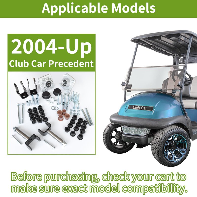 Shu-Ran Deluxe Golf Cart Front and Rear End Repair Kit, Club Car Repair Kit Club Car Front End Parts for 2004-UP Club Car Precedent Gas Electric Models